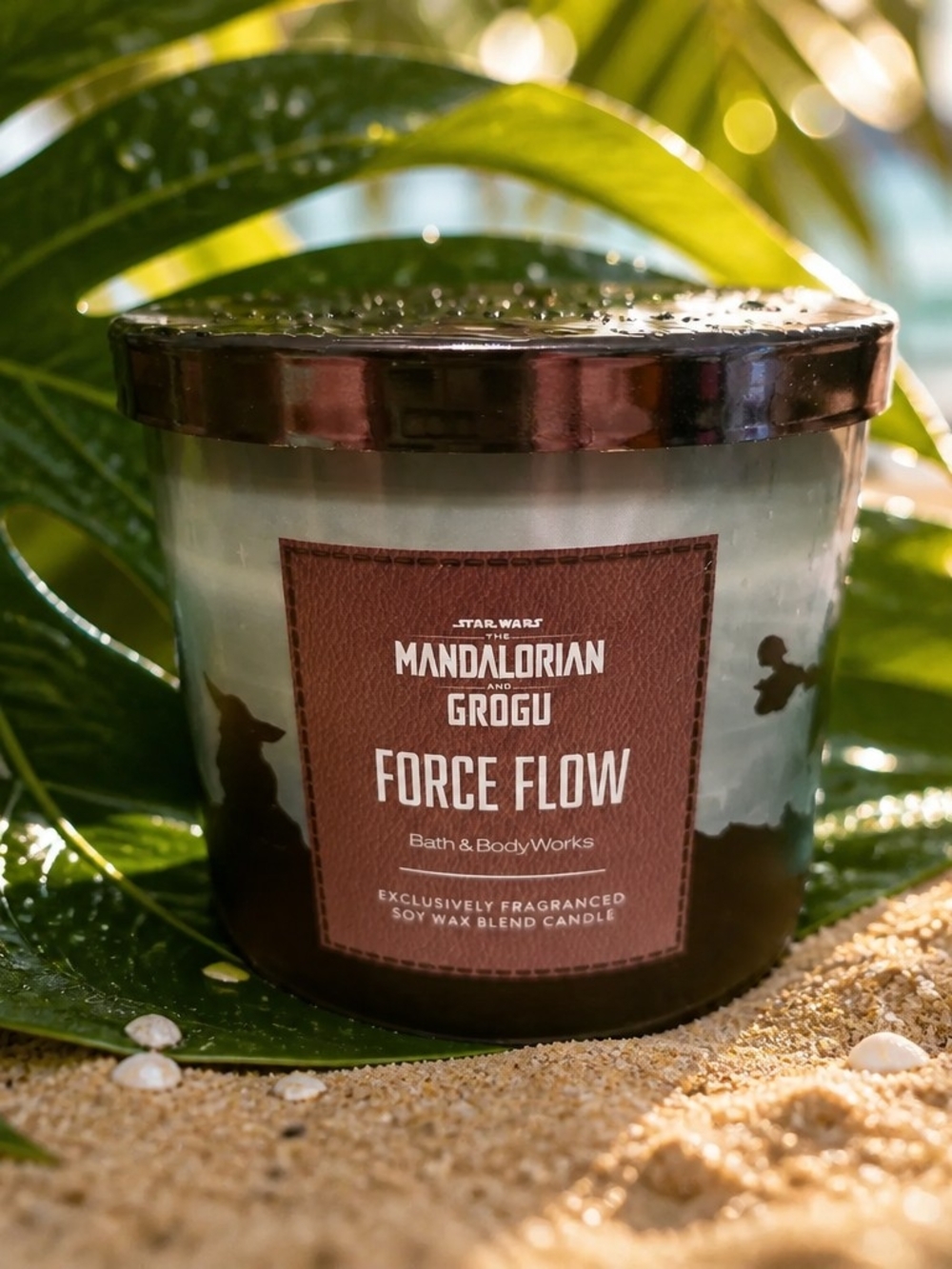 Bath & Body Works - Force Flow - Soy Candle - Green and Brown - 3-Wick - New